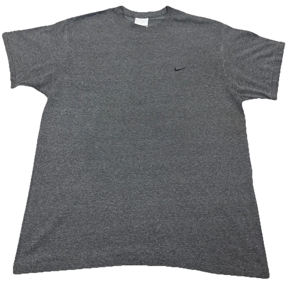 Vintage 90s Nike Embroidered Mini Swoosh T-Shirt Grey Blank Essential Size L